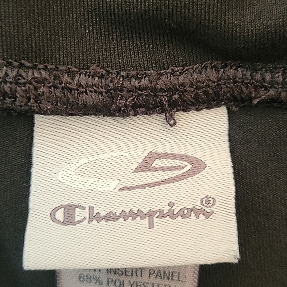 Champion Women's Black w/Faux Leather Accent & Back Waist Zipper Legging, Size M - Picture 2 of 10